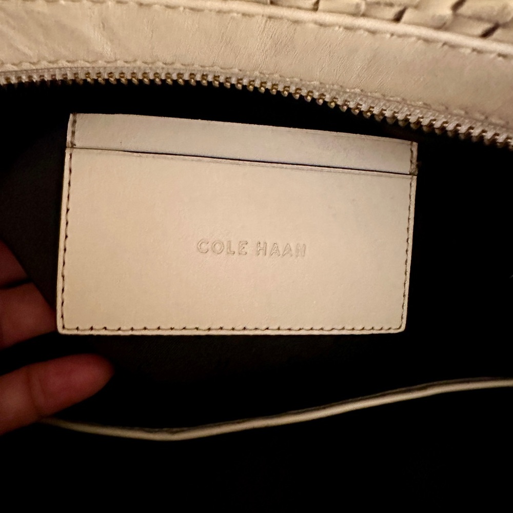 Cole Haan Leather (Genevieve Weave) Shoulder Bag - Picture 12 of 14